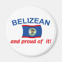 Proud Belizean Refrigerator Magnets