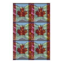 PROUD CANADIAN MAPLE LEAF Pattern Personalized Stationery