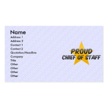 Proud Chief Of Staff Business Card Templates
