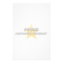Proud Corporate President Personalised Stationery