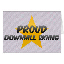 Proud Downhill Skiing Card