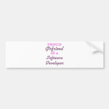 Proud Girlfriend of a Software Developer Bumper Stickers