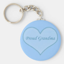 Proud Grandma Keychain, Blue