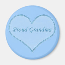 Proud Grandma Magnet, Blue