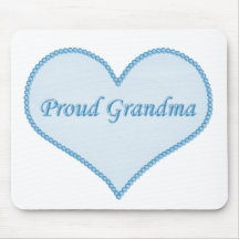 Proud Grandma Mousepad, Blue