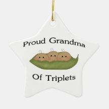 Proud Grandma Of Triplets Christmas Tree Ornament