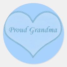 Proud Grandma Stickers, Blue