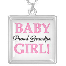 Proud Grandpa Baby Girl Gifts Custom Jewelry