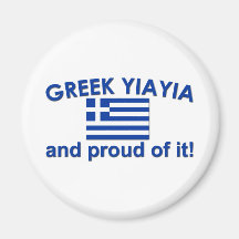 Proud Greek Yia Yia Fridge Magnet