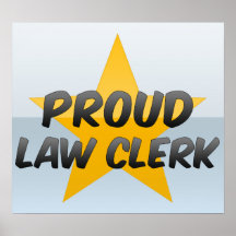 Proud Law Clerk Poster
