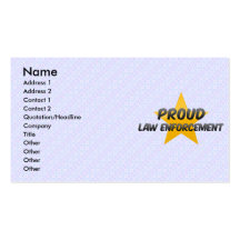 Proud Law Enforcement Business Card Template