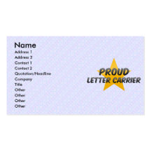 Proud Letter Carrier Business Card Templates