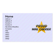 Proud Mail Carrier Business Card Template