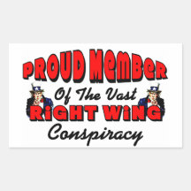 Proud Member Of Right Wing Conspiracy Rectangular Sticker