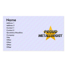 Proud Metallurgist Business Cards