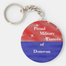 Proud military fiancée (fiancé) of ____________ key chain