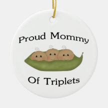 Proud Mummy Of Triplets Ornament