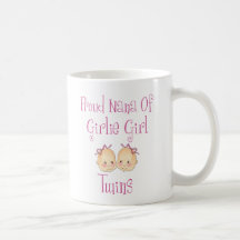 Proud Nana of Girl Twins Coffee Mugs