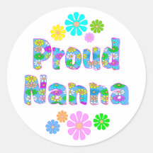 Proud Nanna Round Stickers