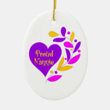 Proud Nannie Heart Christmas Tree Ornament