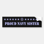 Proud Navy Sister Stars Bumper Stickers