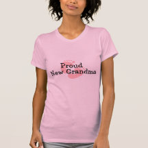 Proud New Grandma Baby Girl Footprints T Shirts