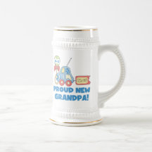 Proud New Grandpa Car It's a Boy Gifts Coffee Mugs