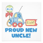 Proud New Uncle Car It's a Boy Gifts Custom Invitations
