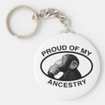 Proud Of My Ancestry Chimp Key Chains