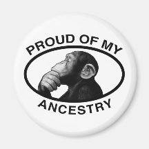 Proud Of My Ancestry Chimp Refrigerator Magnet