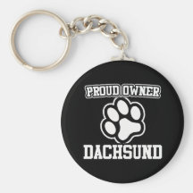 Proud Owner of a Dachshund Keychain
