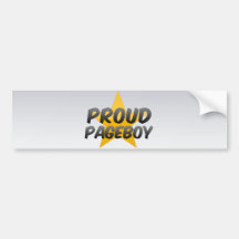 Proud Pageboy Bumper Sticker
