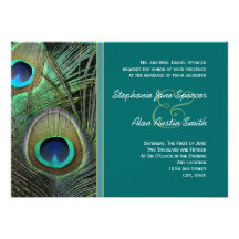 Proud Peacock Wedding Invitation