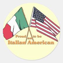 Proud To Be An Italian-American Round Stickers