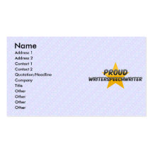 Proud Writerspeechwriter Business Cards