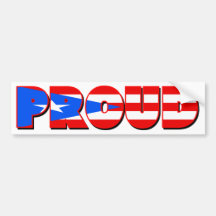 Proudly Puerto Rican Bumper Sticker