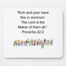 Proverbs 22:2 mouse pad