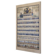 Prussian uniforms from the time of Frederick Stretched Canvas Prints