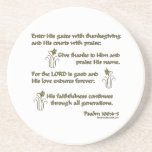 Psalm 100:4-5 beverage coaster