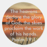 PSALM 19:1 BIBLE SCRIPTURE HEAVENS DECLARE GLORY STICKER