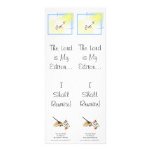 Psalm 23 Parody for Writers - Double Bookmark Custom Rack Card