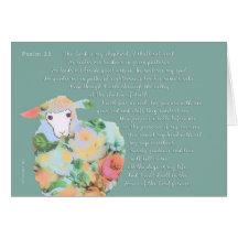 psalm 23, the Lord is my shepherd Greeting Card
