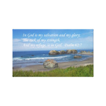 Psalm Rock of my Strength Ocean Canvas Stretched Canvas Prints