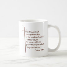 Psalms 23:4 coffee mugs