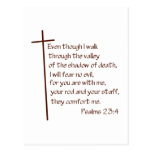 Psalms 23:4 postcard