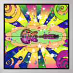 Psychedelic Blues Poster