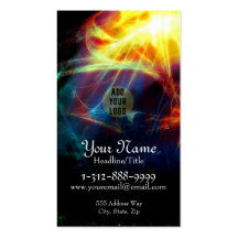 Psychedelic Burst Fractals Business Card