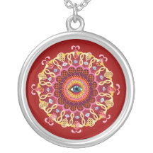 Psychedelic Cosmic Eye Mandala Necklace