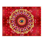 Psychedelic Cosmic Eye Mandala Postcard