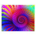 Psychedelic Fractal Pink Pattern Photographic Print